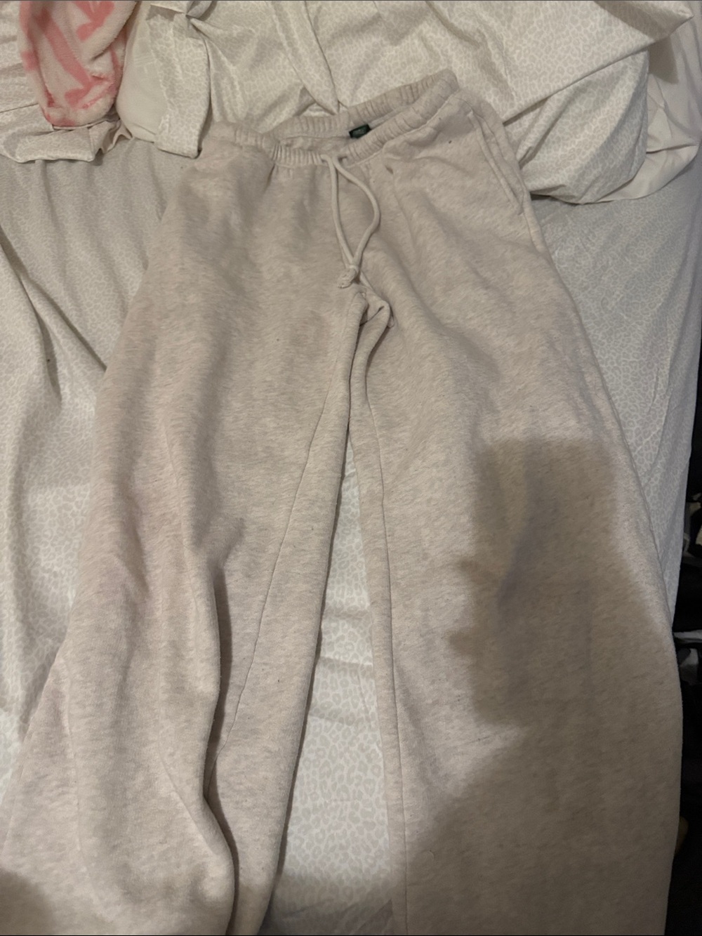Target Women's Wide-Leg Drawstring Pants in Light Cream